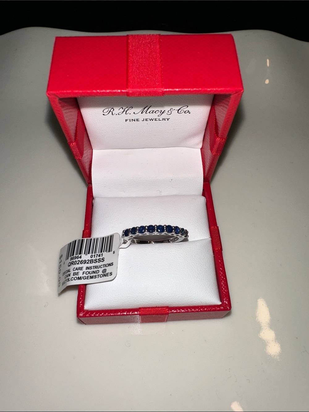 Macy's Sapphire Half Eternity Band